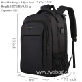 Computer Large capacity multi-function with USB backpacks chevron canvas computer laptop bags